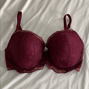 Maroon Lace Bra